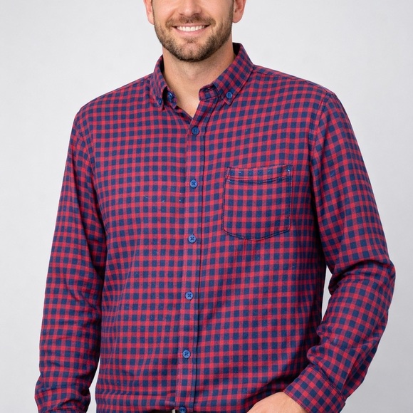 Steel & Jelly Other - Casual Red and Blue Checkered Men's Shirt